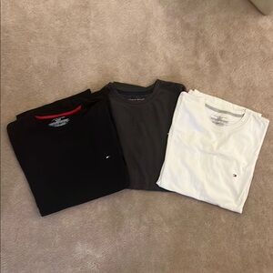 Tommy Hilfiger Men's Three T-Shirt Pack - Black, Gray, and White